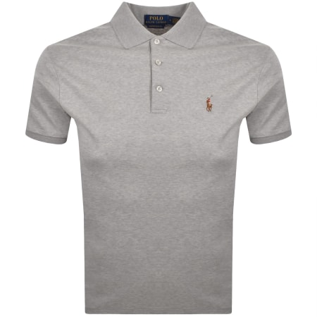 Ralph Lauren Custom Slim Fit Polo T Shirt Grey | Mainline Menswear us